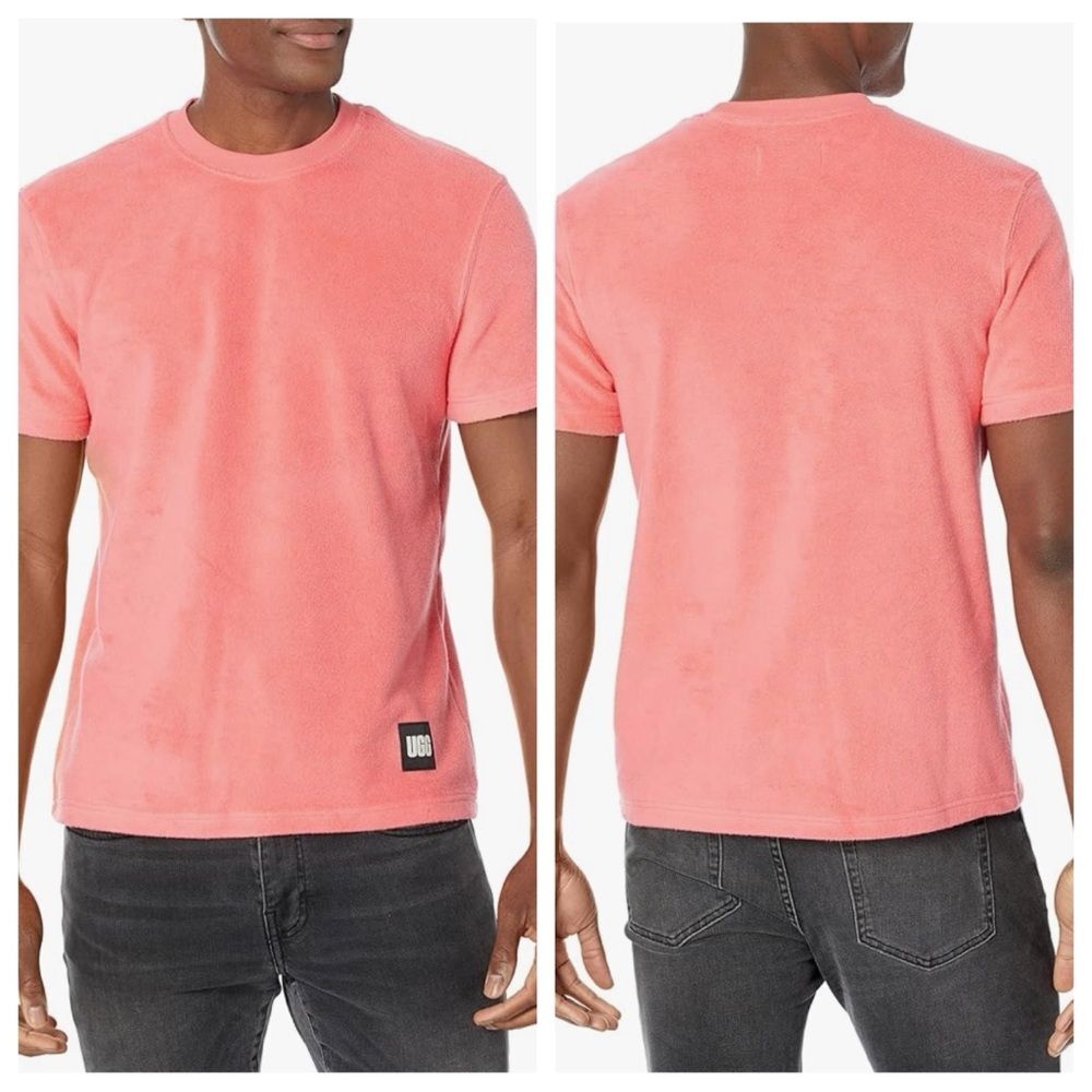 Ugg Men’s Mathew Short Sleeve Terry Textured Fabric Crewneck shirt size small